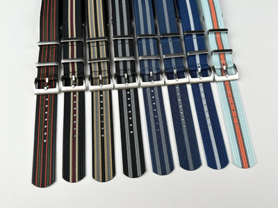 18 | 20 | 22 mm Nato Strap Uhrenarmband Heavy Duty Ribbed Nylon Durchzugsband