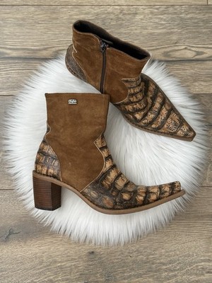 Buffalo London 90s Western Ankle Boots Vintage Pointed Toe EU 39 US 8 UK 6.5