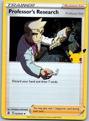 Pokemon Professor's Research Holo Rare Celebrations 023/025 NM