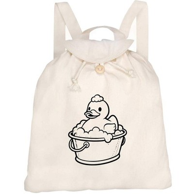 Canvas Rucksack / Backpack ''Rubber Ducky Bath Time'' (RK00041892)