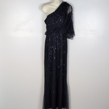 Adrianna Papell Sequin One Shoulder Gown