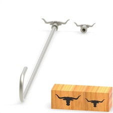 2Pcs Mini 1"  1.3" Branding Irons, Longhorn Head Custom Wood Branding Iron Pers