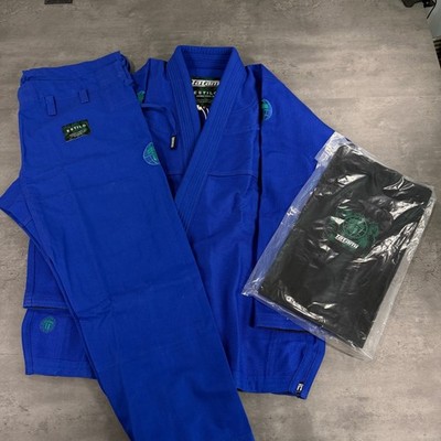 Tatami BJJ Gi Mens A1 Estilo Green Label Blue Pearl Weave Cotton NEW
