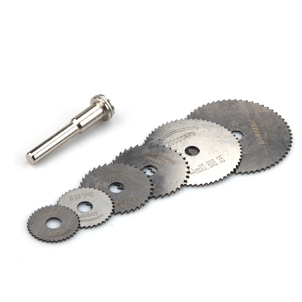 6Pcs Mini HSS Circular Saw Disc Blade Rotary Cutter For Metal Cut Tool Set B - Imagem 3 de 4