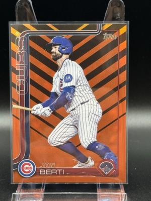 2025 Topps Update Series - Jon Berti #US139 Holiday Orange & Black Foil Cubs