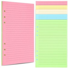 50 Pcs A5 Planner Note Book Filler Paper Loose Leaf 6 Holes Binder