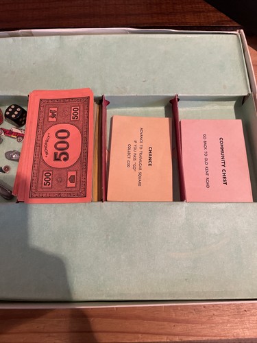 Vintage Monopoly Board Game Original Classic 1961 Parker Bros Waddingtons - Picture 7 of 10