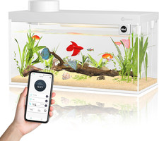 Smart Fish Tank Aquarium Kit with APP Control and Auto Feeder - 1.5 Gal Fish Tan