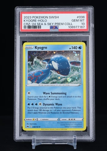 PSA 10 Pokemon Crown Zenith Sea & Sky Premium Collection Kyogre Holo #036/159