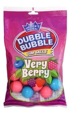 America's Original Dubble Bubble 3.3 oz. VERY BERRY Gum Balls ** BB 2/2027 **