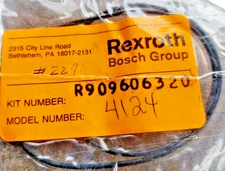 (QTY:2) BOSCH REXROTH R909606320 Gear Pump Hydraulic O-Ring Model: 4124