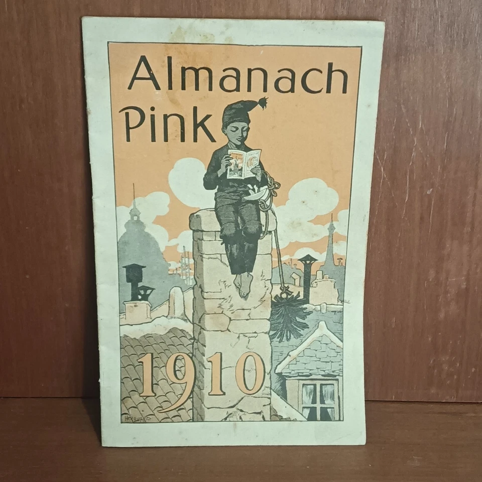 Almanach Pink 1910, publicité Pilules Pink, Belle Époque, illustration ancienne - Photo 1/4