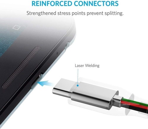 Anker USB C Cable, Powerline USB 3.0 to USB C Charger Cable (6ft) - Picture 2 of 7