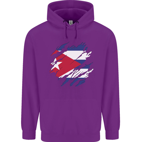 Torn Cuba Flag Cuban Day Football Childrens Kids Hoodie - Picture 20 of 88