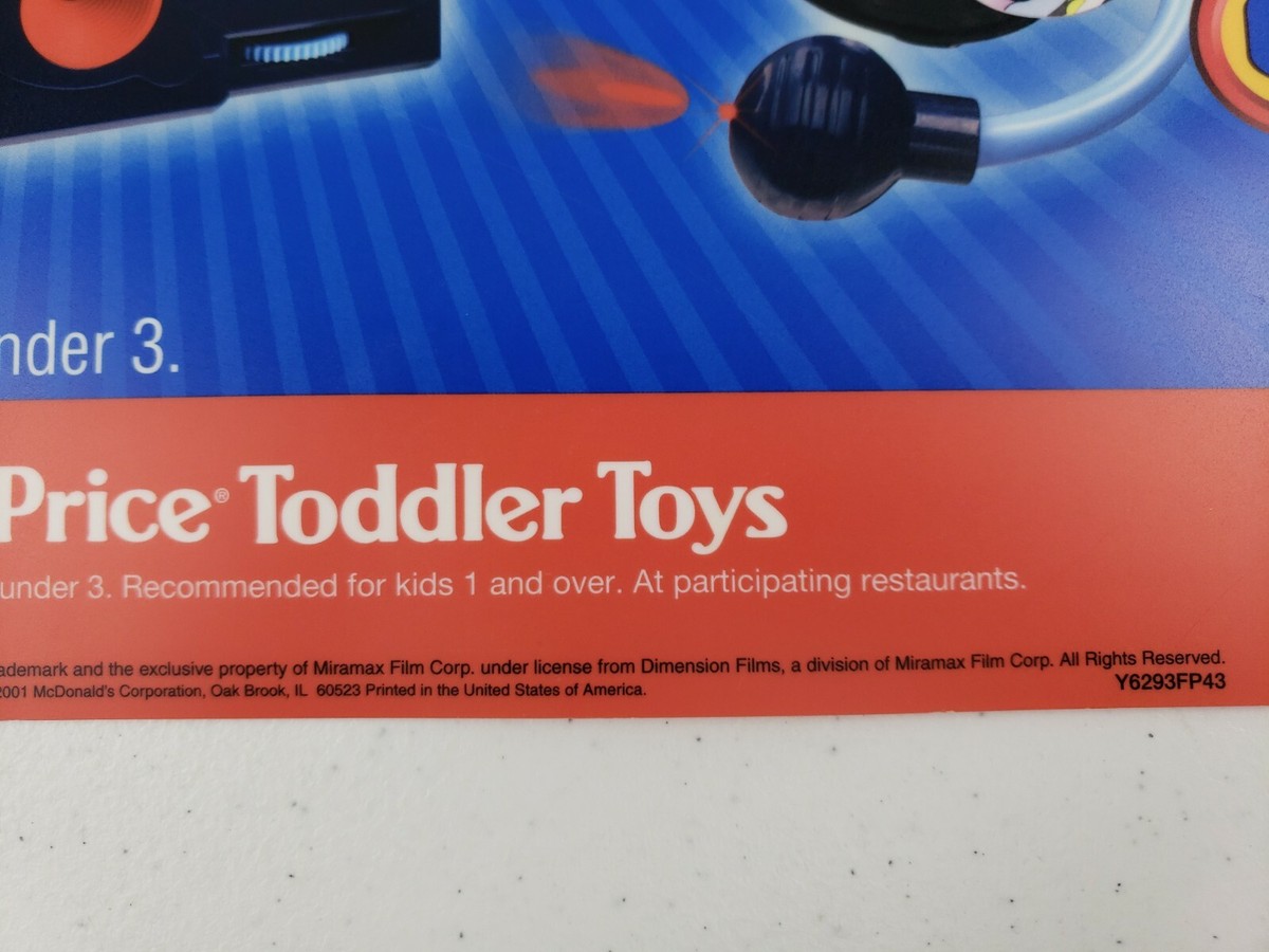 Vintage McDonald's 2001 Spy Kids Happy Meal Toys Translite