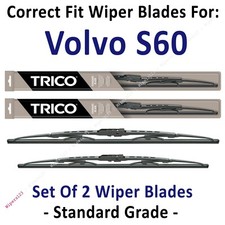 Wiper Blades 2-Pack Standard Wipers - fit 2001-2004 Volvo S60 S-60 - 30240/221