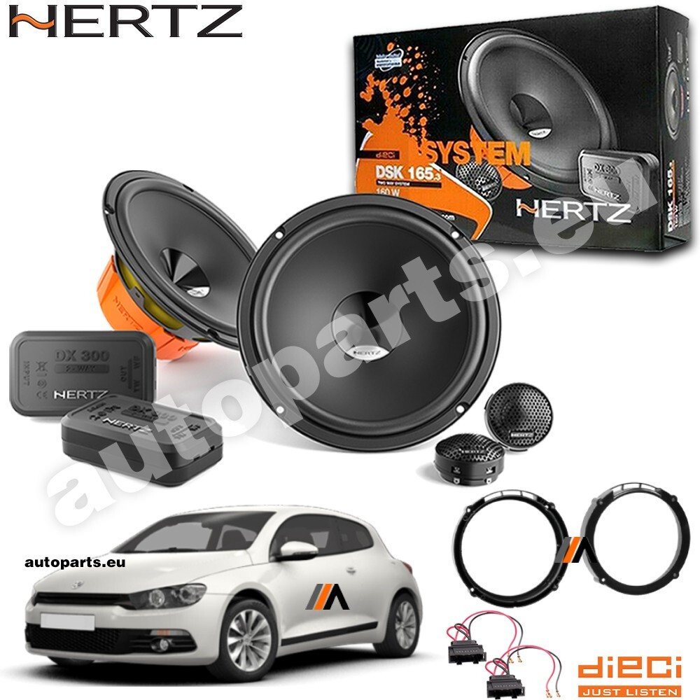 Kit 4 Casse Altoparlanti Hertz Anteriori o Posteriori per Volkswagen Scirocco