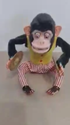 Vintage Daishin Musical Jolly Chimp Clapping Cymbal Monkey w/Box