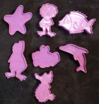 7 Vintage 1993 Wilton Purple BARNEY Sealife BABY BOP Cookie Cutters  Lyons Group
