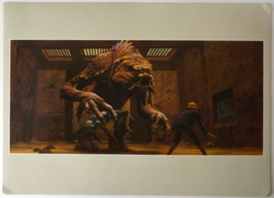 Star Wars ROTJ LUKE SKYWALKER vs RANCOR CONCEPT PRINT McQuarrie 1983 ...