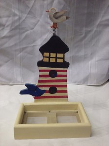 Lighthouse Bird Feeder By Under The Sun Hand Painted In China In