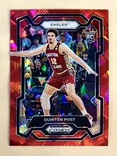 2024 Panini Prizm Draft Picks Basketball Red Ice Prizm Quinten Post RC #73