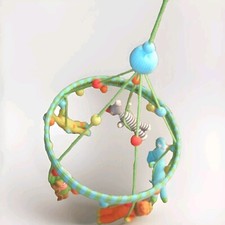 RARE Blabla Kids Handknit Peru Crib Nursery Jungle Circus Zoo Animal Mobile Art