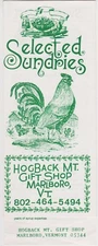 1980's Hogback Mountain Gift Shop Marlboro Vermont Brochure 