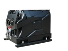 2x 20L can + lockable holder + spout GELG jerrycan black RAL9005