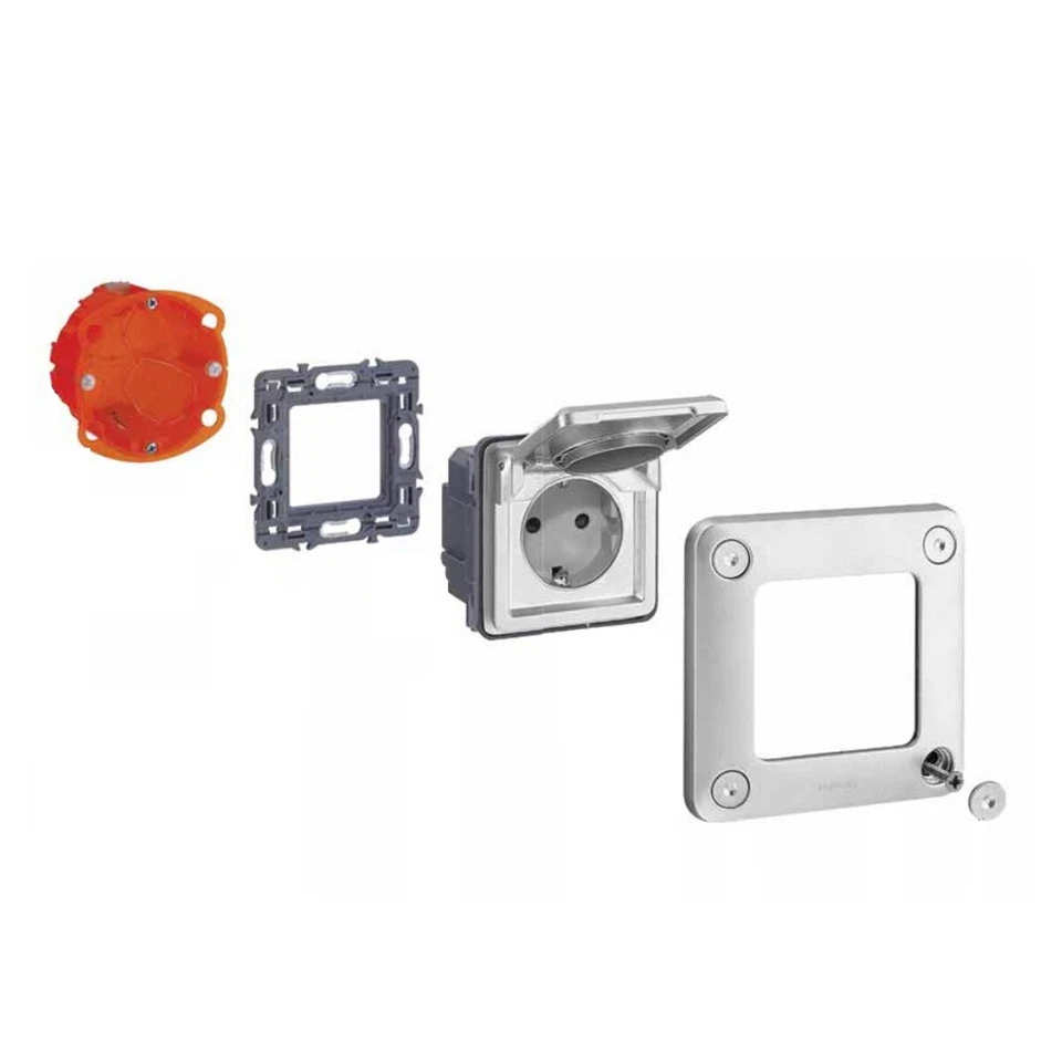 Soliroc Außensteckdose abschließbar Schuko Steckdose IP55 IK10 UP Wandsteckdose - Bild 3 von 4