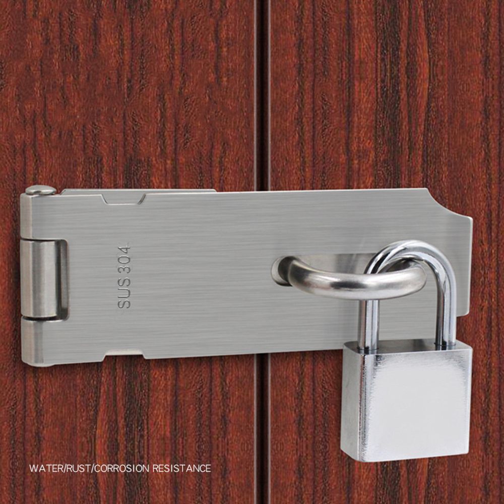 Stainless Steel Burglarproof Padlock Hasp Shed Latch Gate Bolt Door