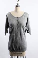 Short sleeve round neck pullover with pockets  100 Cashmere NEW 