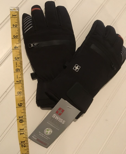 NEW Swiss Tech Boys Black Winter Ski Gloves Size L-XL Waterproof NWT - Picture 5 of 5