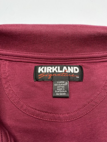 Kirkland Signature Golf Polo Shirt Sz XL Burgundy Short Sleeve Cotton - Picture 3 of 7