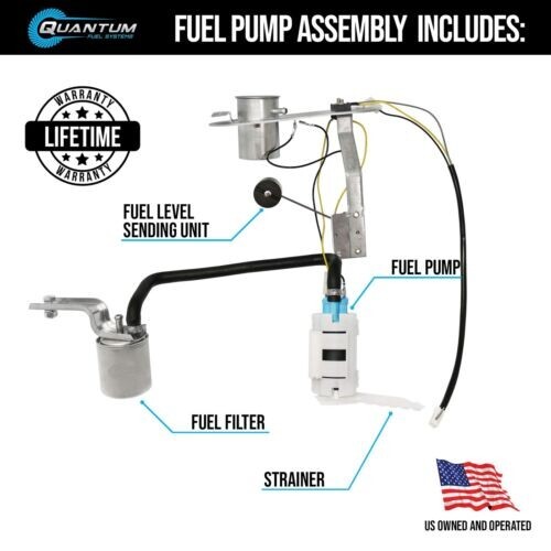 QFS In-Tank EFI Fuel Pump Assembly for 1995-99 Harley Davidson Touring 61342-95A - Afbeelding 1 van 10