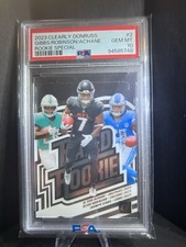 2023 CLEARLY DONRUSS BIJAN ROBINSON/JAHMYR GIBBS/DE’VON ACHANE PSA 10💎🔥SSP