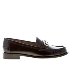 FERRAGAMO women shoes Black leather round toe...