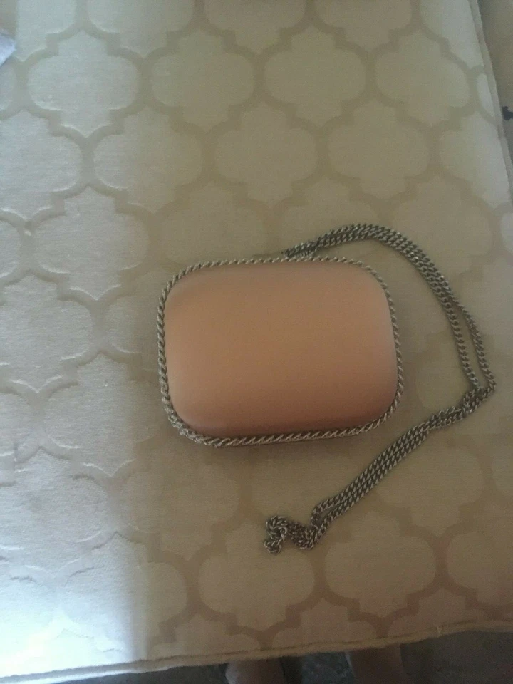 Hermoso Bolso de Noche STELLA MCCARTNEY Desnudo Satinado Adornado Foto 2 de 4