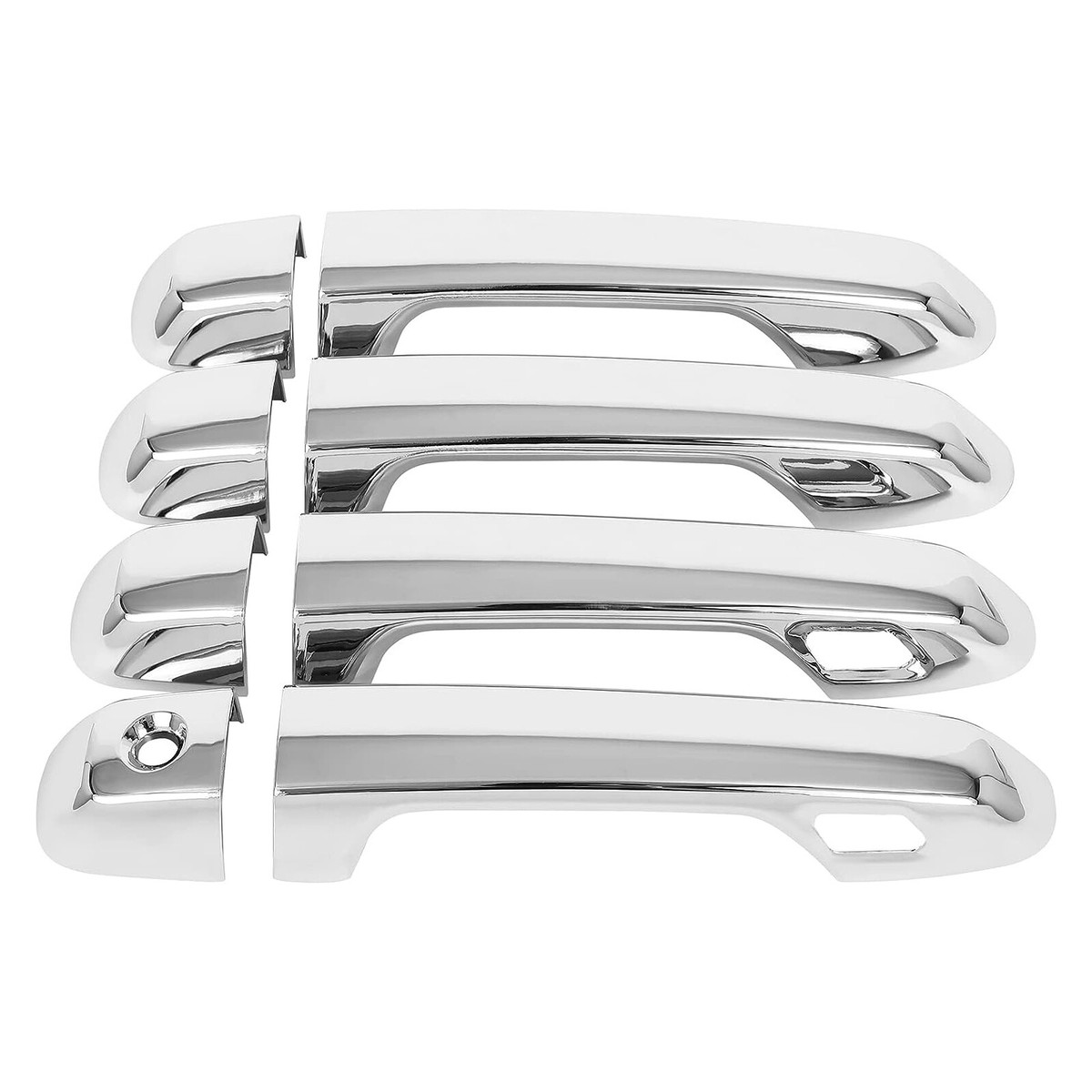 Carbon Fiber Door Handle Cover 8pcs Key holes Trim For Toyota