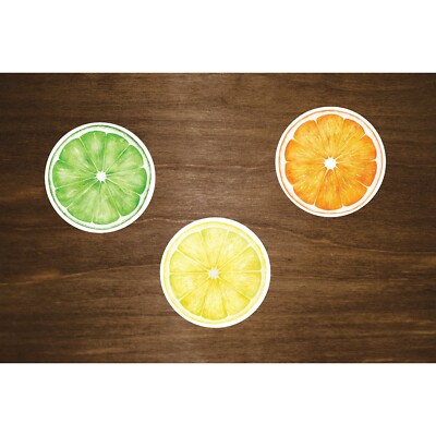 Orange, Lime, or Lemon Stickers | Die Cut, Glossy, Vinyl | Citrus Stickers