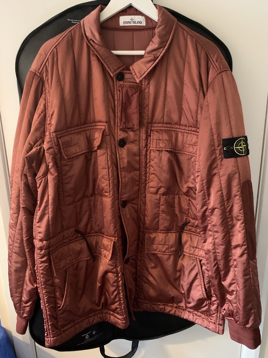 Stone Island Econyl Nylon Metal Hooded Jacket xl mens Brick Red