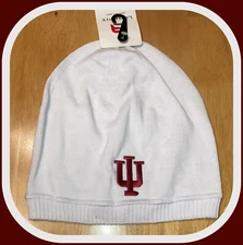 INDIANA HOOSIERS WHITE ADULT LOGOFIT STOCKING CAP NEW WITH TAGS STITCHED