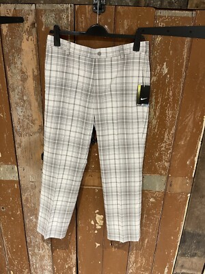 nike golf tartan trousers