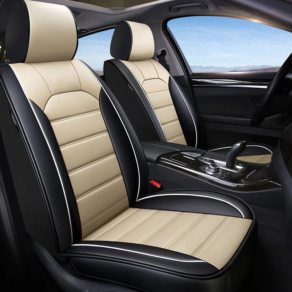 For Honda Accord/Civic/CR-V/Clarity/Insight Car Seat Covers Luxurious Leather Foto 2 de 4