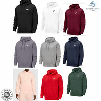 NIKE Men's Club Fleece Hoodie Sportswear Warm Casual Pullover Hoody BV2654
