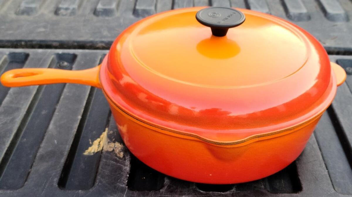 Le Creuset Cassadou – Flame Orange Color – VGC – GENTLY USED Le Creuset Cassadou – Flame Orange Color – VGC – GENTLY USED