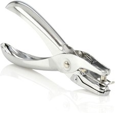 1 Hole Punch 5 Sheet Capacity Hole Puncher Single Hole Paper Punch Chrome