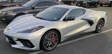 Set Of Chevrolet Corvette C8 1920 Oem 5-spoke Bright Silver Wheels And Tires