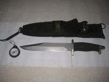GERBER BMF FIGHTING KNIFE -USA Combat w/Compass -Survival Collection UNUSED! 9”