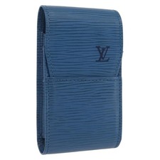 LOUIS VUITTON Epi Etui Cigarette Case Blue LV Auth YKZ925A